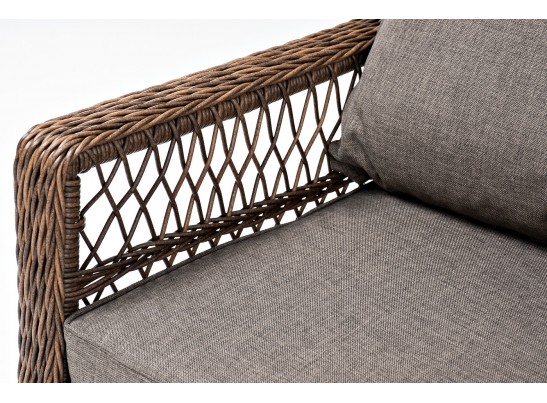 "Гранд Латте" кресло из искусственного ротанга, цвет коричневый в Кургане