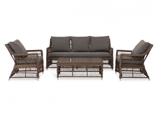 "Гранд Латте" лаунж-зона из искусственного ротанга, цвет коричневый в Кургане