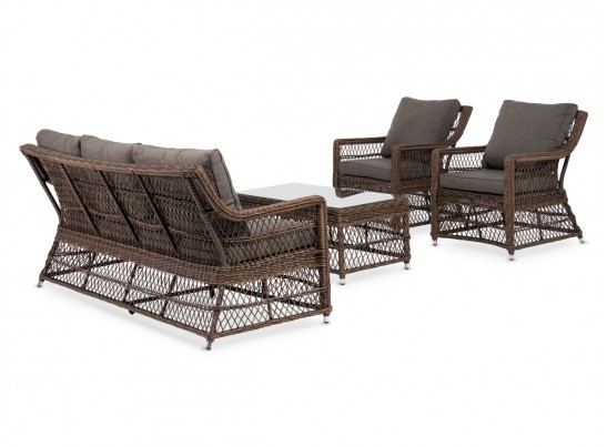 "Гранд Латте" лаунж-зона из искусственного ротанга, цвет коричневый в Кургане
