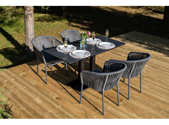 "Каффе Дабл" обеденная группа на 4 персоны, цвет "серый гранит" в Кургане