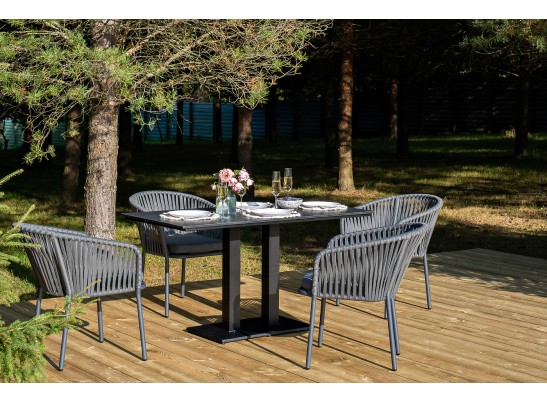 "Каффе Дабл" обеденная группа на 4 персоны, цвет "серый гранит" в Кургане