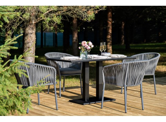 "Каффе Дабл" обеденная группа на 4 персоны, цвет "серый гранит" в Кургане