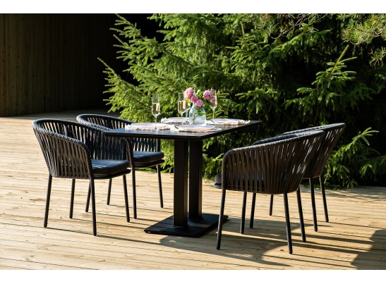 "Каффе Дабл" обеденная группа на 4 персоны, цвет "серый гранит" в Кургане