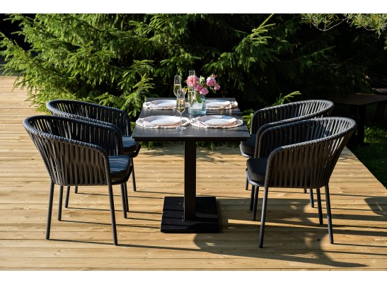 "Каффе Дабл" обеденная группа на 4 персоны, цвет "серый гранит" в Кургане