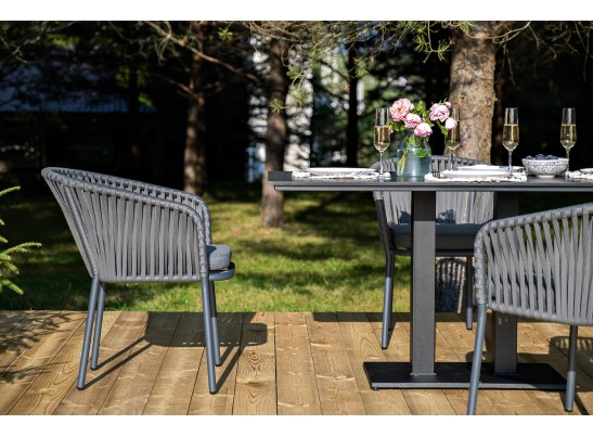 "Каффе Дабл" обеденная группа на 4 персоны, цвет "серый гранит" в Кургане