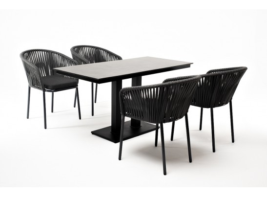 "Каффе Дабл" обеденная группа на 4 персоны, цвет "серый гранит" в Кургане