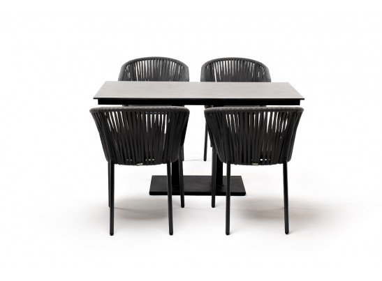 "Каффе Дабл" обеденная группа на 4 персоны, цвет "серый гранит" в Кургане