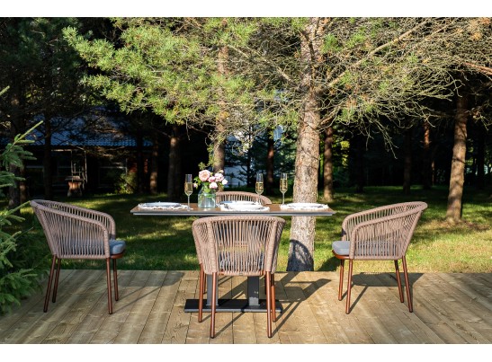 "Каффе Дабл" обеденная группа на 4 персоны, цвет "дуб" в Кургане