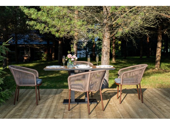 "Каффе Дабл" обеденная группа на 4 персоны, цвет "дуб" в Кургане