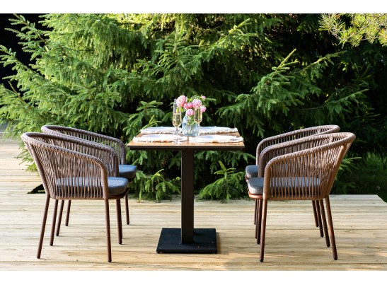 "Каффе Дабл" обеденная группа на 4 персоны, цвет "дуб" в Кургане