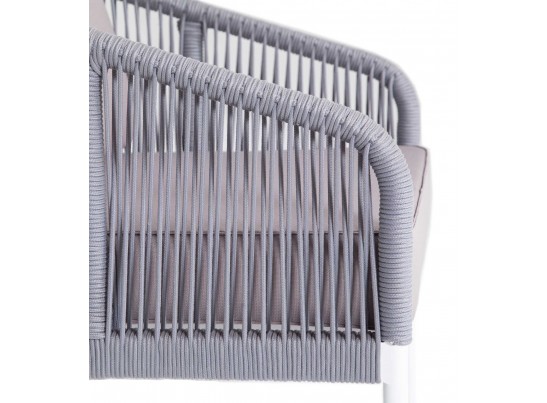 "Канны" лаунж-зона 4-местная плетеная из роупа (веревки), цвет светло-серый в Кургане