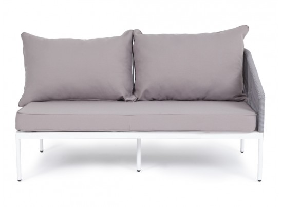 "Канны" модуль диванный левый плетеный из роупа (веревки) темно-серый в Кургане