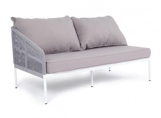 "Канны" модуль диванный правый плетеный из роупа (веревки) темно-серый в Кургане