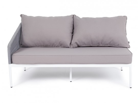 "Канны" модуль диванный правый плетеный из роупа (веревки) темно-серый в Кургане