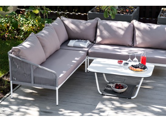 "Канны" модульная угловая лаунж-зона из роупа (веревки), цвет светло-серый в Кургане