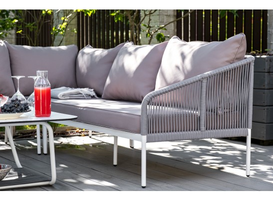 "Канны" модульная угловая лаунж-зона из роупа (веревки), цвет светло-серый в Кургане