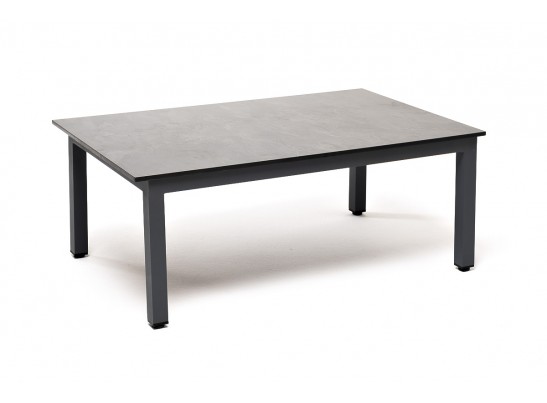 "Канны" журнальный столик из HPL 90х60, H40, каркас серый (RAL 7024), цвет столешницы "серый гранит" в Кургане