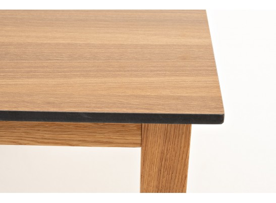 "Канны" журнальный столик из HPL 90х60, H40, основание дуб, цвет столешницы "дуб" в Кургане