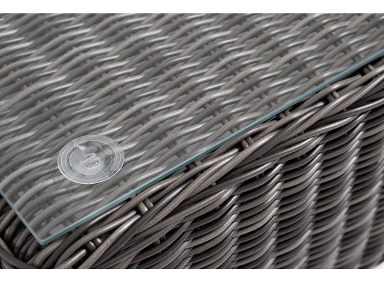 "Капучино Сингл" лаунж-зона из искусственного ротанга, цвет графит в Кургане