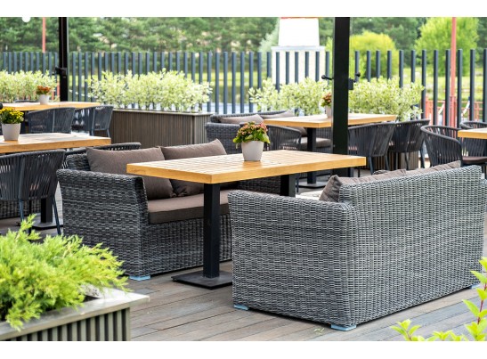 "Капучино" диван из искусственного ротанга двухместный, цвет графит в Кургане