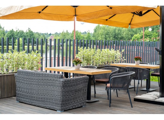 "Капучино" диван из искусственного ротанга двухместный, цвет графит в Кургане