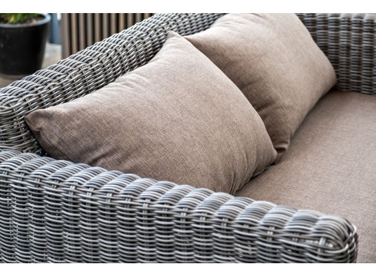 "Капучино" диван из искусственного ротанга двухместный, цвет графит в Кургане