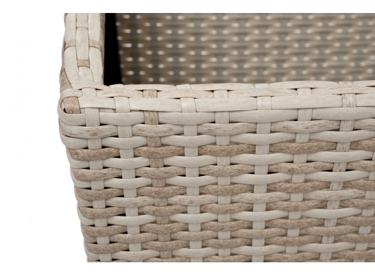 "Капучино" кашпо для цветов плетеное из искусственного ротанга, цвет бежевый в Кургане