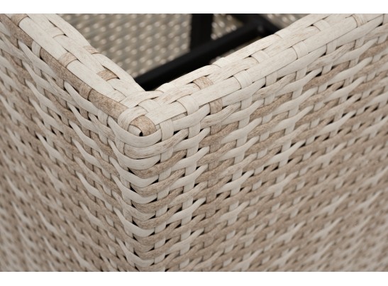 "Капучино" кашпо для цветов плетеное из искусственного ротанга, цвет бежевый в Кургане