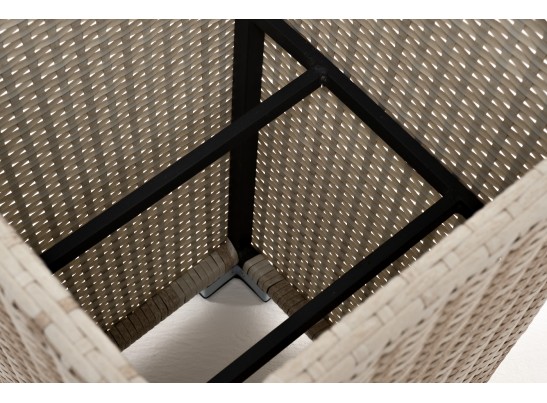 "Капучино" кашпо для цветов плетеное из искусственного ротанга, цвет бежевый в Кургане