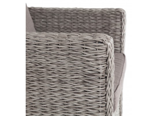 "Капучино" кресло из искусственного ротанга (гиацинт), цвет серый в Кургане