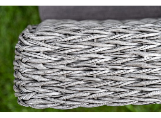 "Капучино" кресло из искусственного ротанга (гиацинт), цвет серый в Кургане