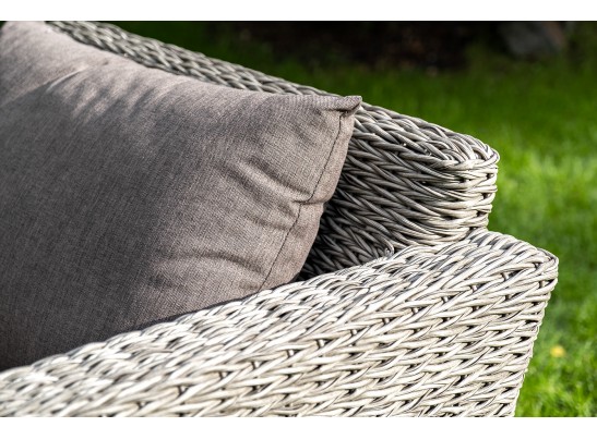 "Капучино" кресло из искусственного ротанга (гиацинт), цвет серый в Кургане