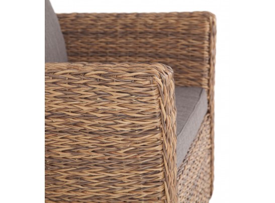 "Капучино" кресло из искусственного ротанга (гиацинт), цвет соломенный в Кургане