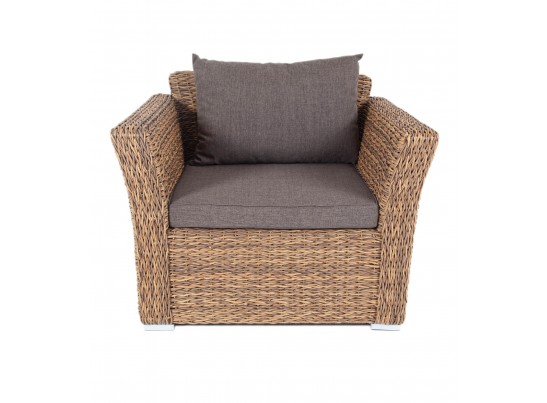 "Капучино" кресло из искусственного ротанга (гиацинт), цвет соломенный в Кургане