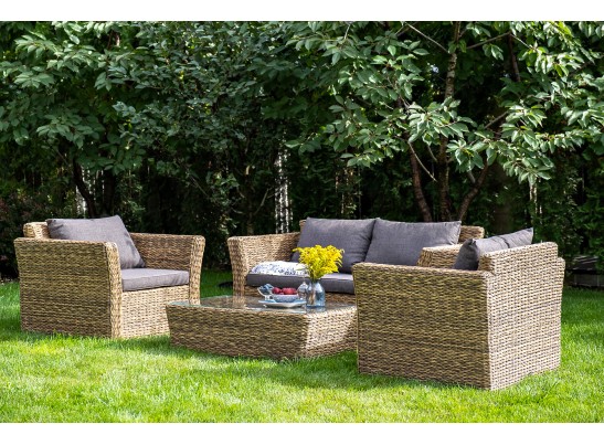 "Капучино" кресло из искусственного ротанга (гиацинт), цвет соломенный в Кургане