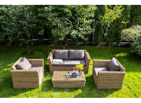 "Капучино" кресло из искусственного ротанга (гиацинт), цвет соломенный в Кургане