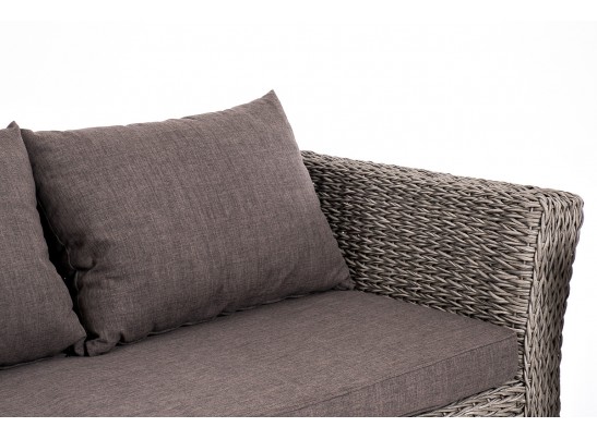 "Капучино" лаунж-зона из искусственного ротанга (гиацинт), цвет серый в Кургане