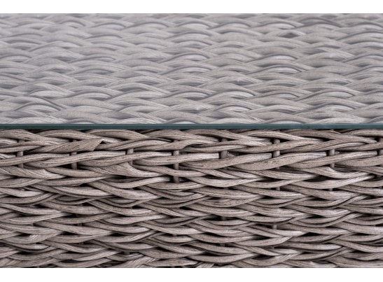 "Капучино" лаунж-зона из искусственного ротанга (гиацинт), цвет серый в Кургане