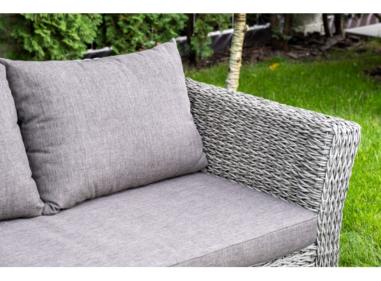 "Капучино" лаунж-зона из искусственного ротанга (гиацинт), цвет серый в Кургане