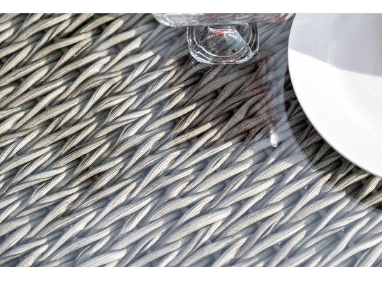 "Капучино" лаунж-зона из искусственного ротанга (гиацинт), цвет серый в Кургане