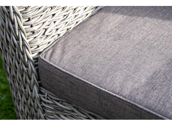 "Капучино Сингл" лаунж-зона из искусственного ротанга (гиацинт), цвет серый в Кургане