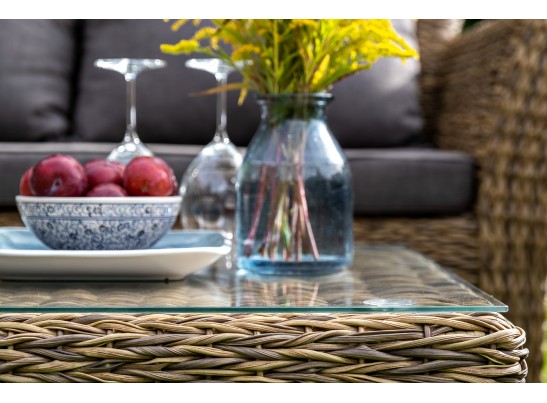 "Капучино" журнальный столик из искусственного ротанга (гиацинт), цвет соломенный в Кургане