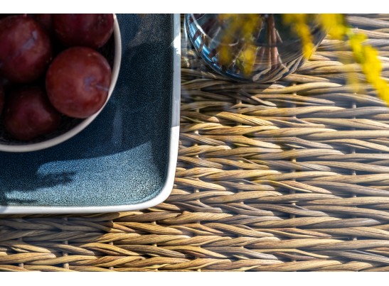 "Капучино" журнальный столик из искусственного ротанга (гиацинт), цвет соломенный в Кургане