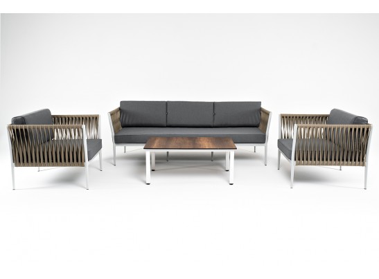 "Касабланка" лаунж-зона плетеная из роупа 5-местная, цвет бежевый в Кургане