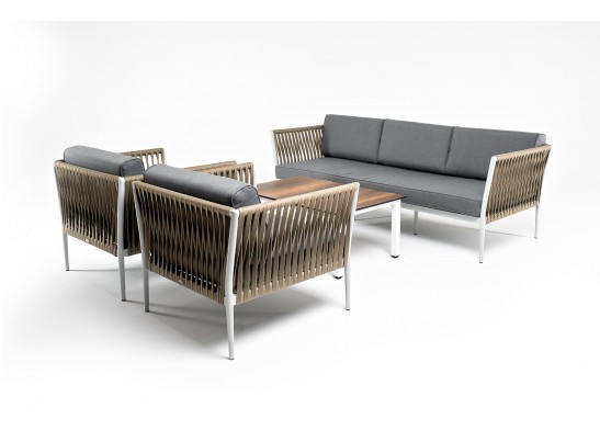 "Касабланка" лаунж-зона плетеная из роупа 5-местная, цвет бежевый в Кургане