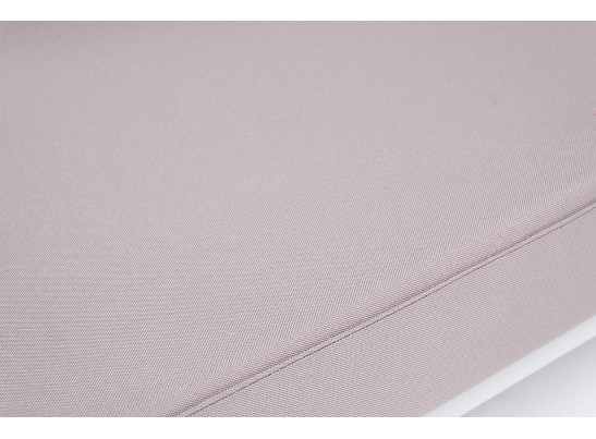 "Касабланка" правый модуль плетеный из роупа, каркас алюминий светло-серый (RAL7035) шагрень, роуп серо-коричневый 23мм, ткань Neo ash в Кургане