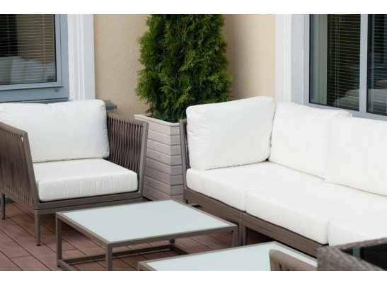 "Касабланка" модуль угловой плетеный из роупа, цвет серо-коричневый в Кургане