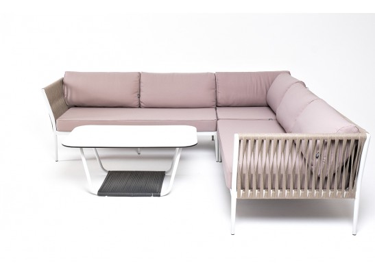 "Касабланка" модульная лаунж-зона из роупа (веревки), каркас из алюминия в Кургане