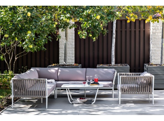 "Касабланка" модульная лаунж-зона из роупа (веревки), каркас из алюминия в Кургане