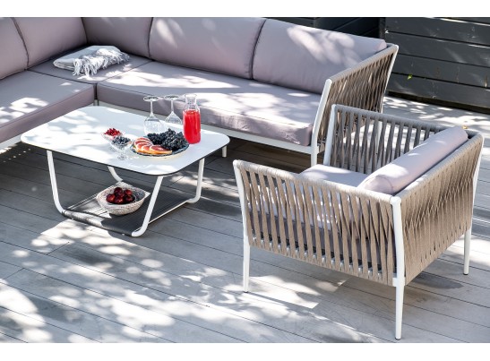 "Касабланка" модульная лаунж-зона из роупа (веревки), каркас из алюминия в Кургане